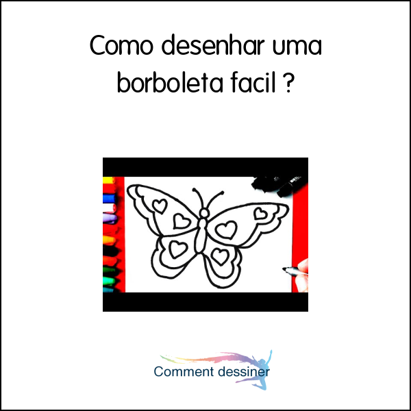 Como desenhar uma borboleta fácil